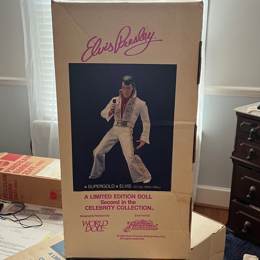 Elvis Presley Supergold Limited Edition Doll in original box.